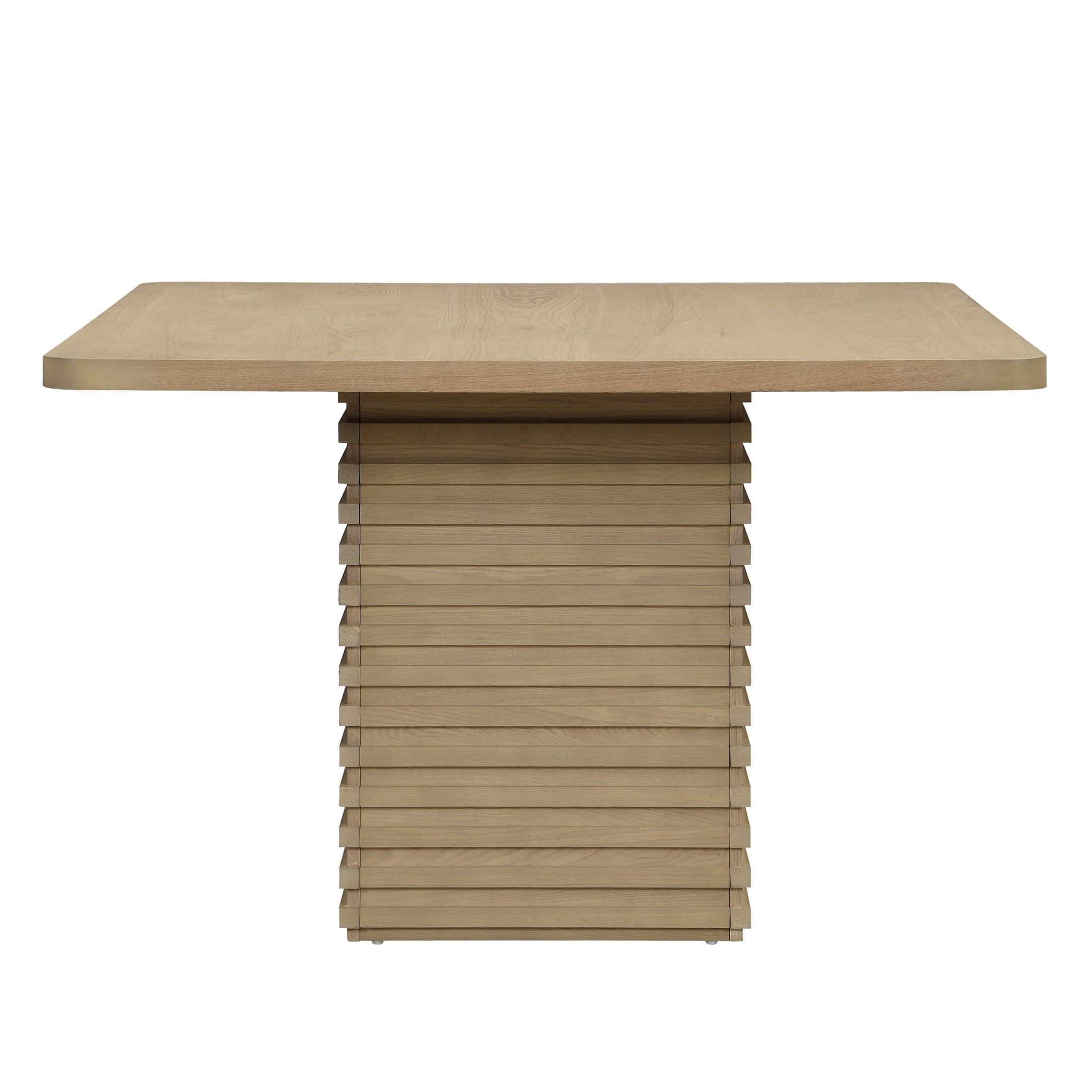 Christopher Knight Home 45" Modern Square Dining Table with Pedestal Base, Seats 4, Light Ash
