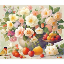 Paint by Number DIY Paint by Numbers Kit for Kids & Adults Beginner DIY Acrylic Painting Kits, 16x20 inch Christmas gifts(Flowers)