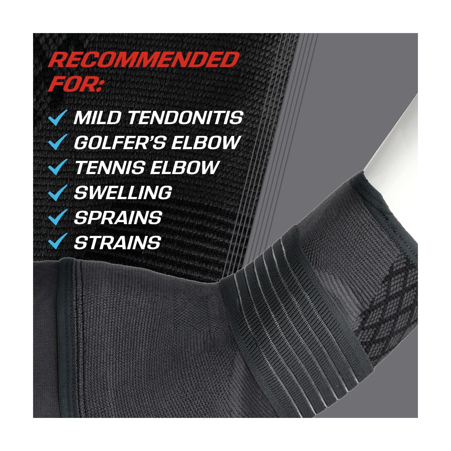 ACE Brand Flex Comfort Compression Elbow Sleeve, One Size, 1 Support