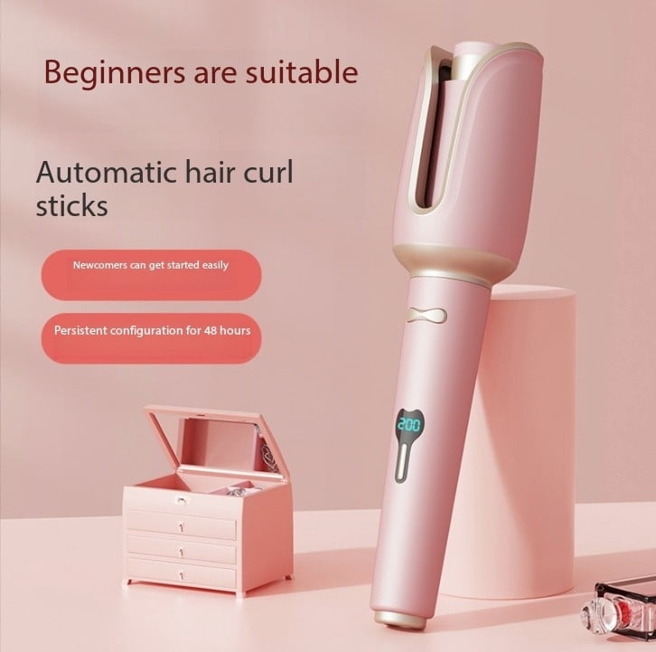 2025 new 32mm Rose Automatic Curling Wand - Large Wave Electric Hair Curler with Negative Ion Technology, Hair Care & Water Wave Styler