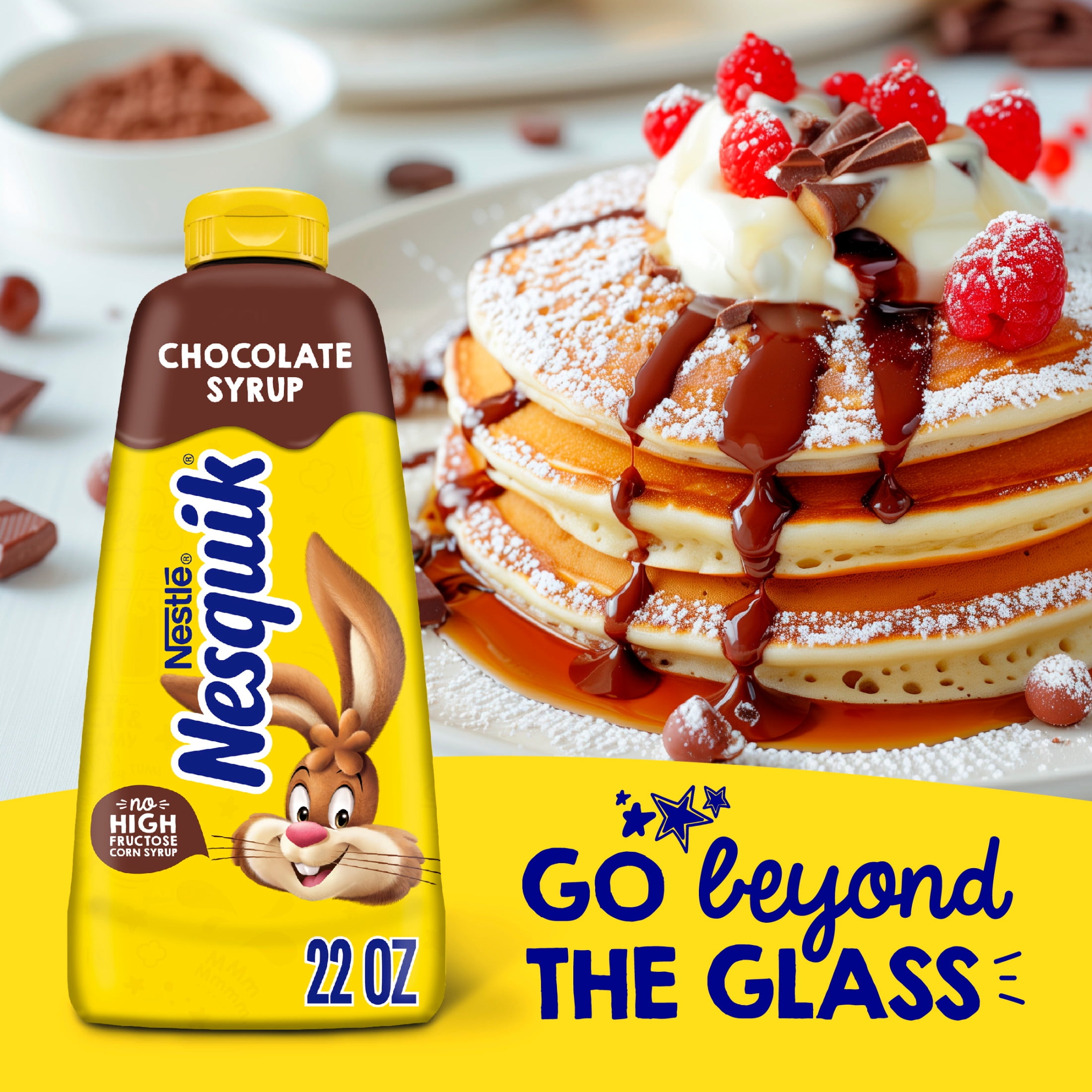(3 pack) Nesquik Chocolate Syrup for Milk or Ice Cream, 22 oz 1.375 lb.