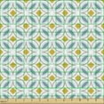 thumbnail image 2 of Ambesonne Retro Fabric by the Yard Upholstery, Vintage Colored Circle Motifs, 10 Yards, White Mustard Blue Grey, 2 of 5