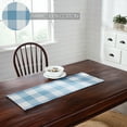 thumbnail image 2 of VHC Brands Runner 12x36, Cotton Dining Room, Kitchen Table Runner, Country Farmhouse Style, Annie Buffalo Check Dusk Blue, 2 of 3