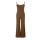 thumbnail image 4 of Gibobby pantalones de yoga Mono sin mangas con tirantes de para mujer(Café， XXL), 4 of 5