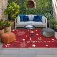 thumbnail image 2 of Red 4th of July Outdoor Rug for Patio/Deck/Porch, Non-Slip Large Area Rug 3 x 5 Ft, Independence Day Blue White Star Fireworks Indoor Outdoor Rugs Washable Area Rugs, Camping Rug Carpet Runner, 2 of 8