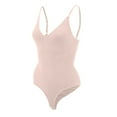 thumbnail image 7 of Pxiakgy corset tops for women Shapewear Bodysuit Thong for Women Thong Body Shaper Slimming Bodysuit with Built in Bra Deep V shaperx bodysuit Beige + L, 7 of 7