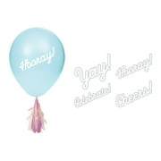 Iridescent Party Balloons Stickers & Tassels, 24 Count