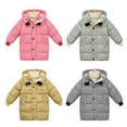 thumbnail image 5 of Esho Teens Boys Girls Winter Down Coats Hooded Plaid Puffer Jackets Parka Long Coat Outerwear, 6-14 Years, 5 of 5