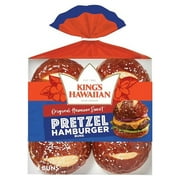 Kings Hawaiian Original Sweet Pretzel Hamburger Bun, 10.5 Ounce -- 8 per case