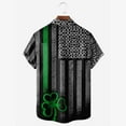 thumbnail image 3 of Tuosodrolic Mens St.Patrick's Day Shirt Irish Clover Print Casual Short Sleeve Hawaiian Button Up Shirts Graphic Tees Top, 3 of 4