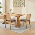 thumbnail image 3 of Jopath Rattan Dining Chairs Set of 2, Cane Upholstered Kitchen Side Chair with Natural Hardwood Frame for Kitchen Restaurant Gray, 3 of 9