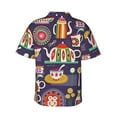 thumbnail image 4 of Doodle Teapot Men'S 3d Print Casual Button Down Shirts, Novelty Hawaiian Short Sleeves 3xl, 4 of 8