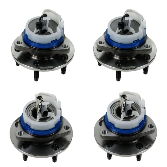 TRQ Wheel Hub & Bearing 5 Lug Front & Rear Kit Set of 4 for Cadillac CTS STS BHA53297