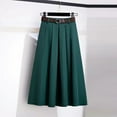 thumbnail image 2 of Busydd Women's Skirts Trendy Solid Color Midi Skirt Casual Oversized Fall Skirts for Women Plus Size Skirt L, 2 of 6