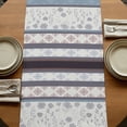 thumbnail image 5 of Table Runners 60 Inches Long Dress Scarves, Blue Brown Stripes Farmhouse Kitchen/Dining Table Runner, Small Coffee Tablerunners, Abstract Geometric Spring Flowers Country 13x60 Inch, 5 of 9