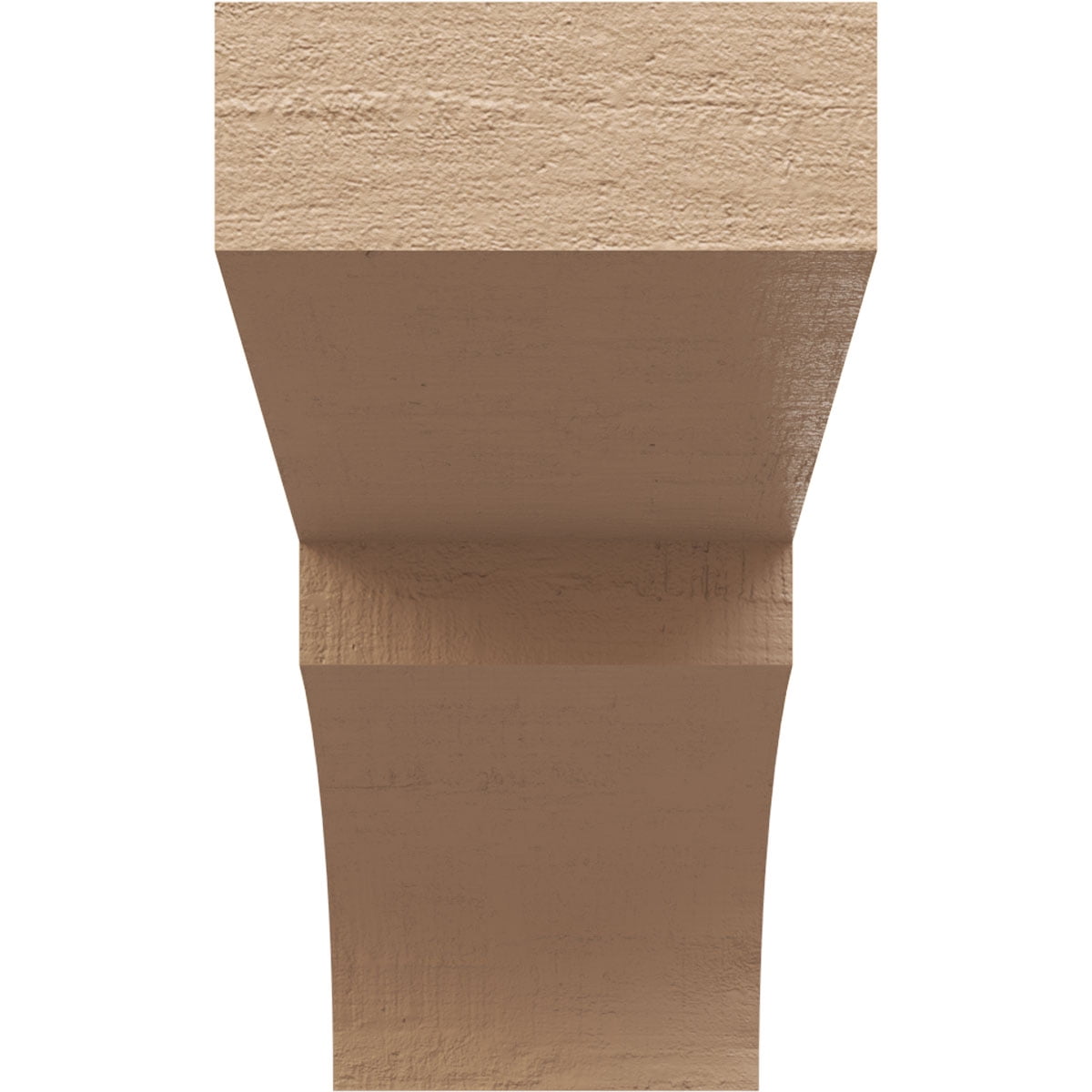 3"W x 9"D x 6"H Classic Monterey Rough Cedar Woodgrain TimberThane Corbel, Primed Tan