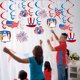 thumbnail image 5 of Decoraciones para el Día de los Caídos, el 4 de julio, patrióticas, guirnaldas helicoidales de PVC de 12 piezas, decoración para fiestas del Día de la Independencia, perchas en espiral, decoraciones p, 5 of 8