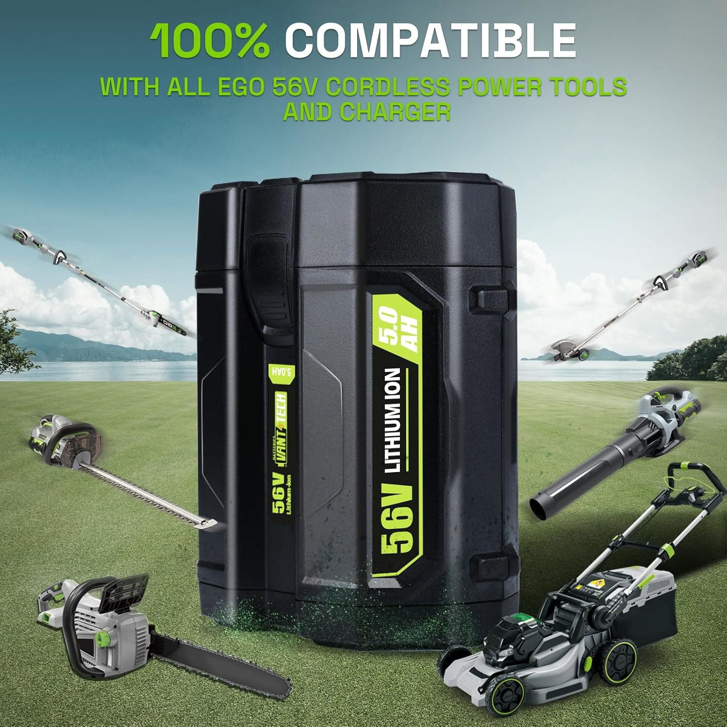 56V 3.0Ah Replacement Battery for EGO 56V Battery BA2800T BA5600T, Compatible with EGO 56 Volt Battery Power Tools STA1500 ST1502LB CS1604