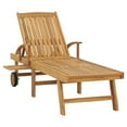 thumbnail image 2 of vidaXL Sun Loungers 2 pcs with Table and Cushion Solid Teak Wood, 2 of 5
