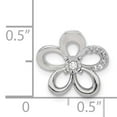 thumbnail image 4 of Finest Gold 14K White Gold 0.05 CTW Diamond Round Petal Flower Chain Slide Pendant, 4 of 4