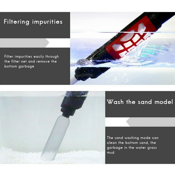 Cambiador De Agua Automático Para Acuarios Limpiador De Grava Bomba De Succión De Arena Eléctrica Limpiador De Acuarios Cambiador De Agua Automático Para Acuarios Limpiador De ANGGREK Electric Sand Suction Pump