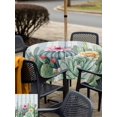 thumbnail image 6 of Square Outdoor Tablecloth with Umbrella Hole Blue Green Cactus Outside Table Cloth Waterproof Patio Table Cover Tropical Summer Botanical Floral Zipper Tablecloths for Picnic Party Camping 54x54 Inch, 6 of 8