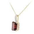 thumbnail image 2 of 9ct Gold Jewelco London Diamond Octagon 2ct Garnet Popsicle Necklace 16", 2 of 4