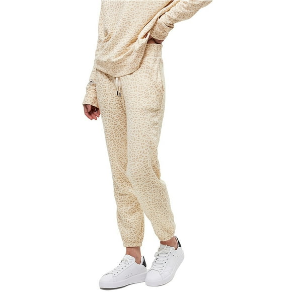 n:philanthropy Womens Night Leopard Casual Jogger Pantalones, Amarillo, X-Large