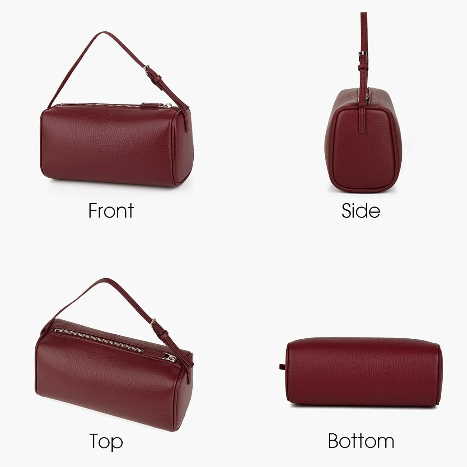 Kwuty Premium Full-Grained Leather Crossbody Purses for Women, Hobo Bags for Women Crossbody with Adjustable Strap
