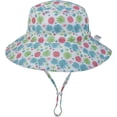 thumbnail image 1 of LinYooLi Wide Brim Bucket Hat for Kids Spring Summer Outdoor Sun Protection Headwear Baby Boy Windproof Rope Fisherman Hat, 1 of 8