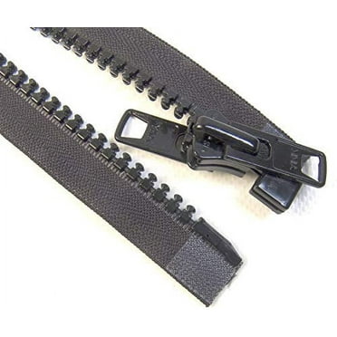 #10 Heavy Duty Marine Black YKK Separating Zipper - Made in The United States (30" Inches)