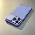 thumbnail image 3 of Funda protectora de lente de cámara deslizante de lujo, cubierta completa para iPhone 15, 14 Pro, 11, 12, 13 Max Plus, funda de carga inalámbrica MagSafe, 3 of 4