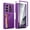 Purple, variant on Vizvera for Samsung Galaxy Z Fold 6 Phone Case,with RFID Cards Holder,S Pen Holder,Camera Cover, Shockproof Silicone Protective Case-Blue