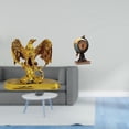 thumbnail image 2 of Figura de globo terráqueo, escultura de animal moderna, adorno artístico de resina, estatua, reloj de mesa, artesanía coleccionable de escritorio para, 2 of 7