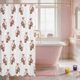 thumbnail image 3 of Erosebridal Bows Shower Curtain 72Wx84L Coquette Bathroom Shower Curtain, Tan Bows, 3 of 5