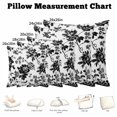 thumbnail image 5 of Throw Pillow Covers, Black Floral 26x26 Pillow Covers for Couch/Sofa/Bed, Country Retro Flowers Botanical Retro Art Decorative Square Linen Cushion Pillowcase for Home Decor, 5 of 9