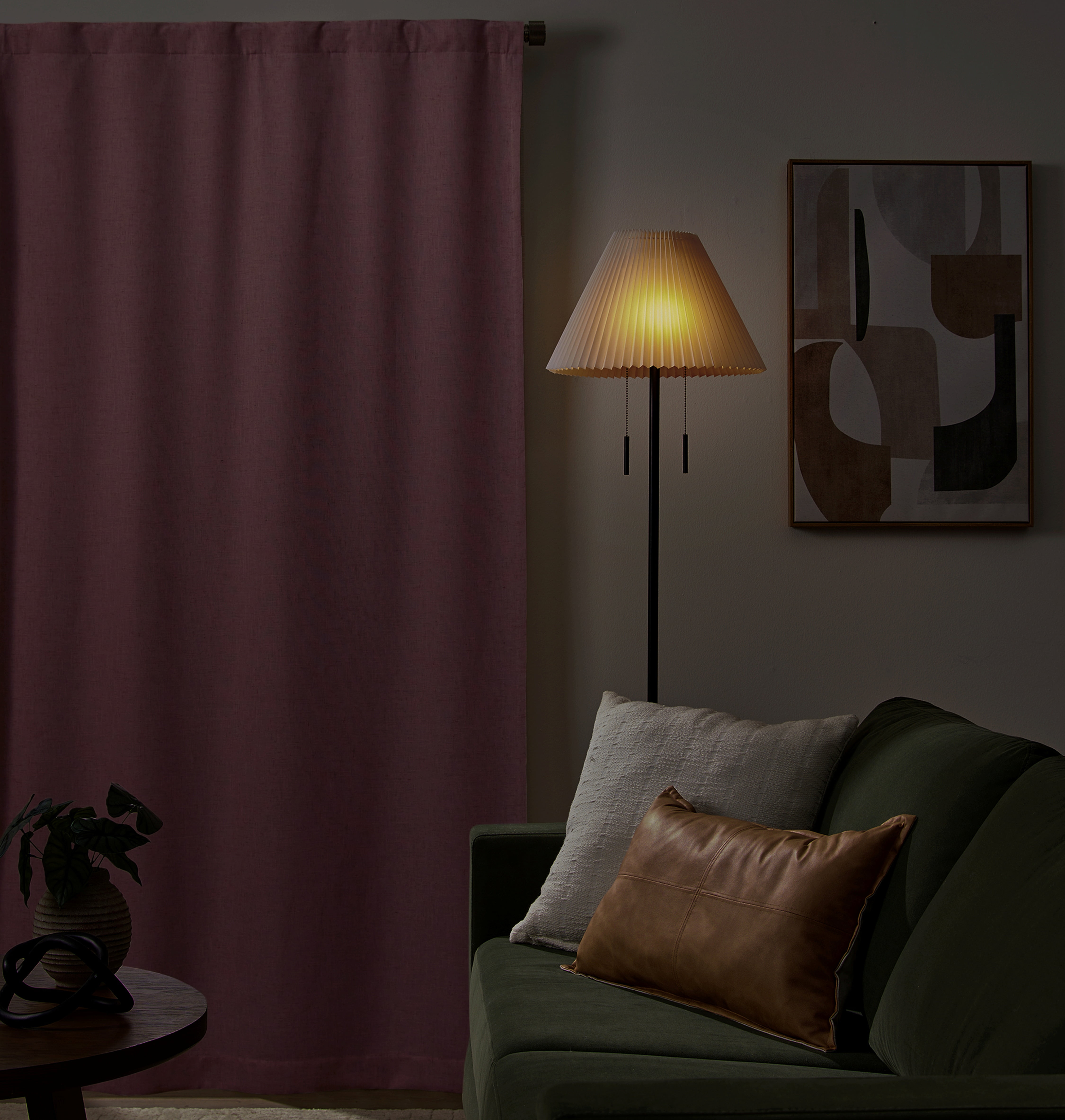 Better Homes & Gardens Textured Chenille Blackout Single Curtain Panel, Violet Gem, 50 in W x 108 in L