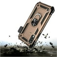 thumbnail image 2 of GSA Slim Shockproof Holster Case w/Ring Stand for Samsung A01 - Gold, 2 of 9