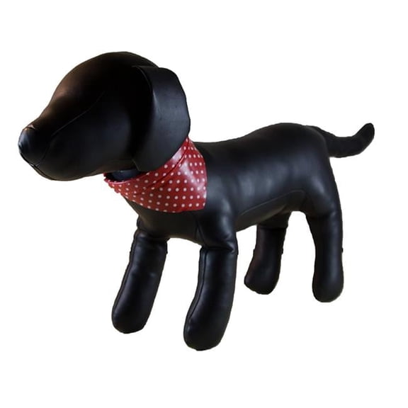 Polka Dot Bandana Dog Collar - Red, Extra Small