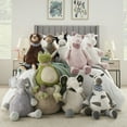 thumbnail image 5 of Nourison Plush Lines Plush Cow Ivory/Black 22"X26" Plush Animal, 5 of 5