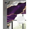 thumbnail image 3 of Purple Marble Kitchen Swag Valances for Windows, Grey Gold Texture Vintage Farmhouse Art Swag Valances Curtains for Living Room, Rod Pocket Window Treatments for Bathroom, Bedroom, Cafe, 56"x36", 3 of 6