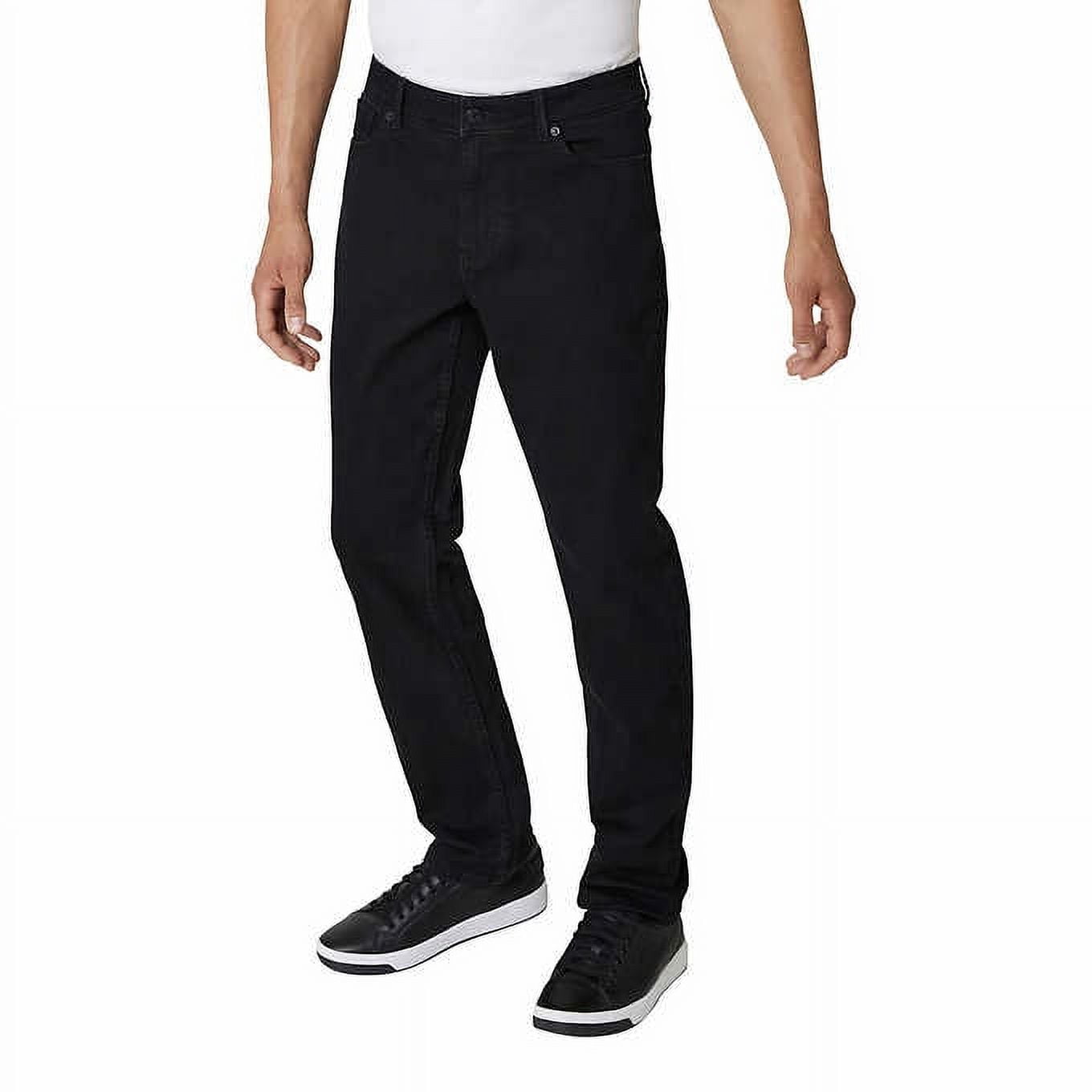 DKNY Men's Jeans Duane Black Rinse 38x34 Stretch Fabric Straight