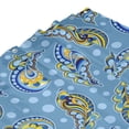 thumbnail image 4 of Shower Curtain, Blue paisley pattern Waterproof Fabric Plastic Shower Curtain, Drying Fast Bathroom Curtain with 9 Buttonholes, Ruffle Shower Curtain 60x72in, 4 of 8