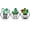 Green, variant on 3-Piece Metal Floral Wall Art - Bathroom Arts & Modern Farmhouse Decor,Home Wall Decors Sculptures for Living Room, Dining Room, Bedroom Wall Decorations & Housewarming Gift(Beige -3)