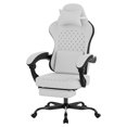 thumbnail image 4 of Leumius Gaming Chair,Ergonomic Office Desk Chair with Footrest Comfortable Headrest and Lumbar Support,Black, 4 of 21