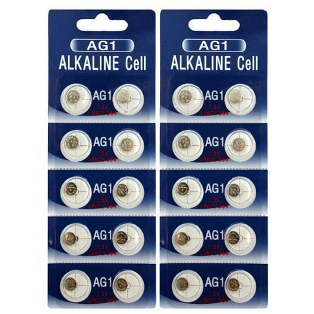 (20) AG1 Watch Batteries SR621, SR621SW, 364, 164 by Powertron