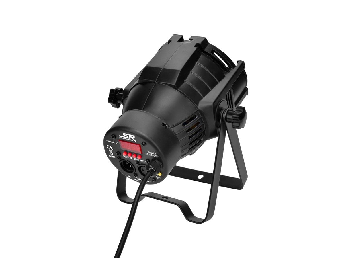 Monoprice PAR-575 Stage Light (RGBW) | Bright,  8 watt, x 7 LED, aluminum shell, built-in programs for dimming and strobe effect - Stage Right Series