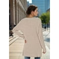 thumbnail image 5 of Women'S Fall Fashion Cardigan Soft Knit Cardigan for Women Long Sleeve Open Front Coat with Pockets Khaki M, 5 of 10
