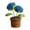 Deep Blue, variant on Beautiful Artificial Crochet Rose Flower Potted Plant For Valentines Day Gift