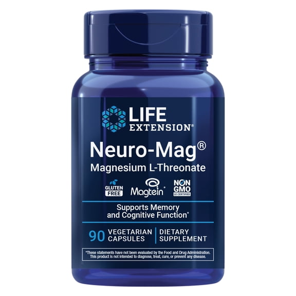 (4 Pack) Life Extension Neuro-Mag Magnesium L-Threonate 90 vegetarian capsules